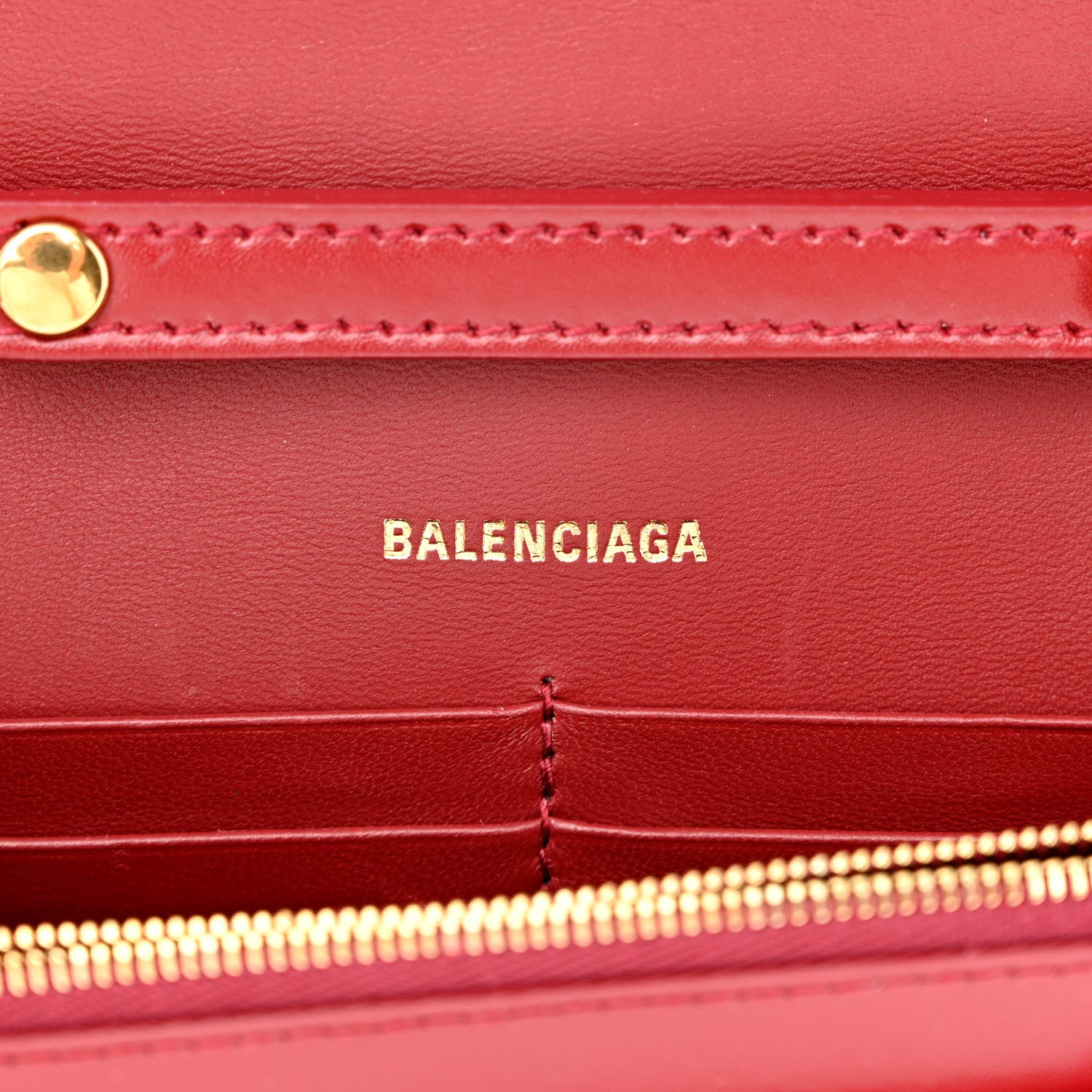 Balenciaga Shiny Box Calfskin Hourglass Chain Bag Bright Red 6 of 9