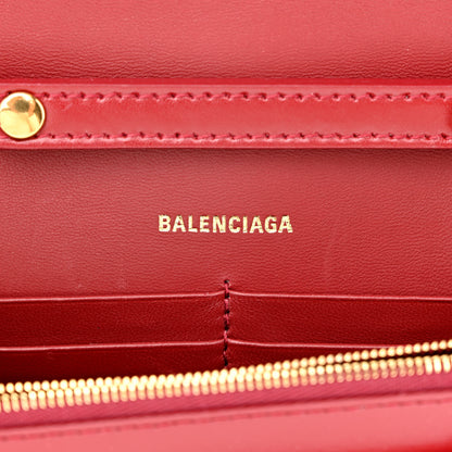Balenciaga Shiny Box Calfskin Hourglass Chain Bag Bright Red 6 of 9