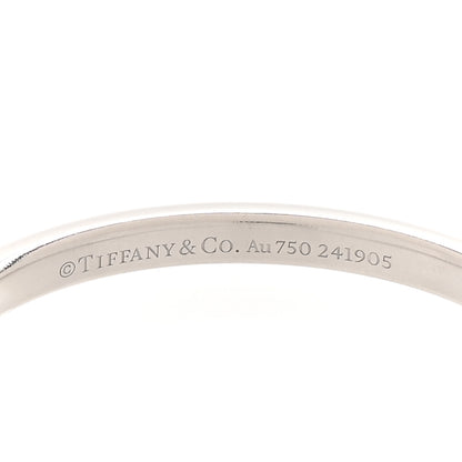 Tiffany 18K White Gold Lock Narrow Bangle Bracelet 5 of 6