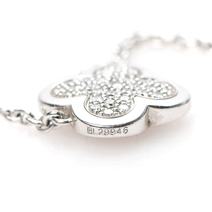 Van Cleef & Arpels 18K White Gold Diamond Pure Alhambra Pendant Necklace 6 of 6