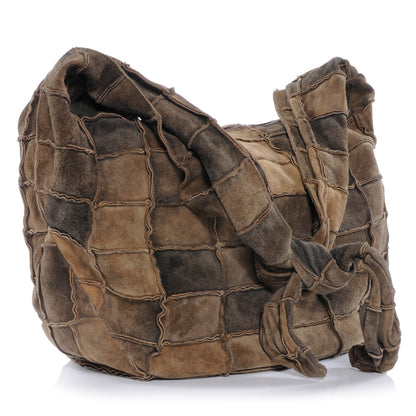 Chanel Suede Patchwork Hobo Brown 3 of 7