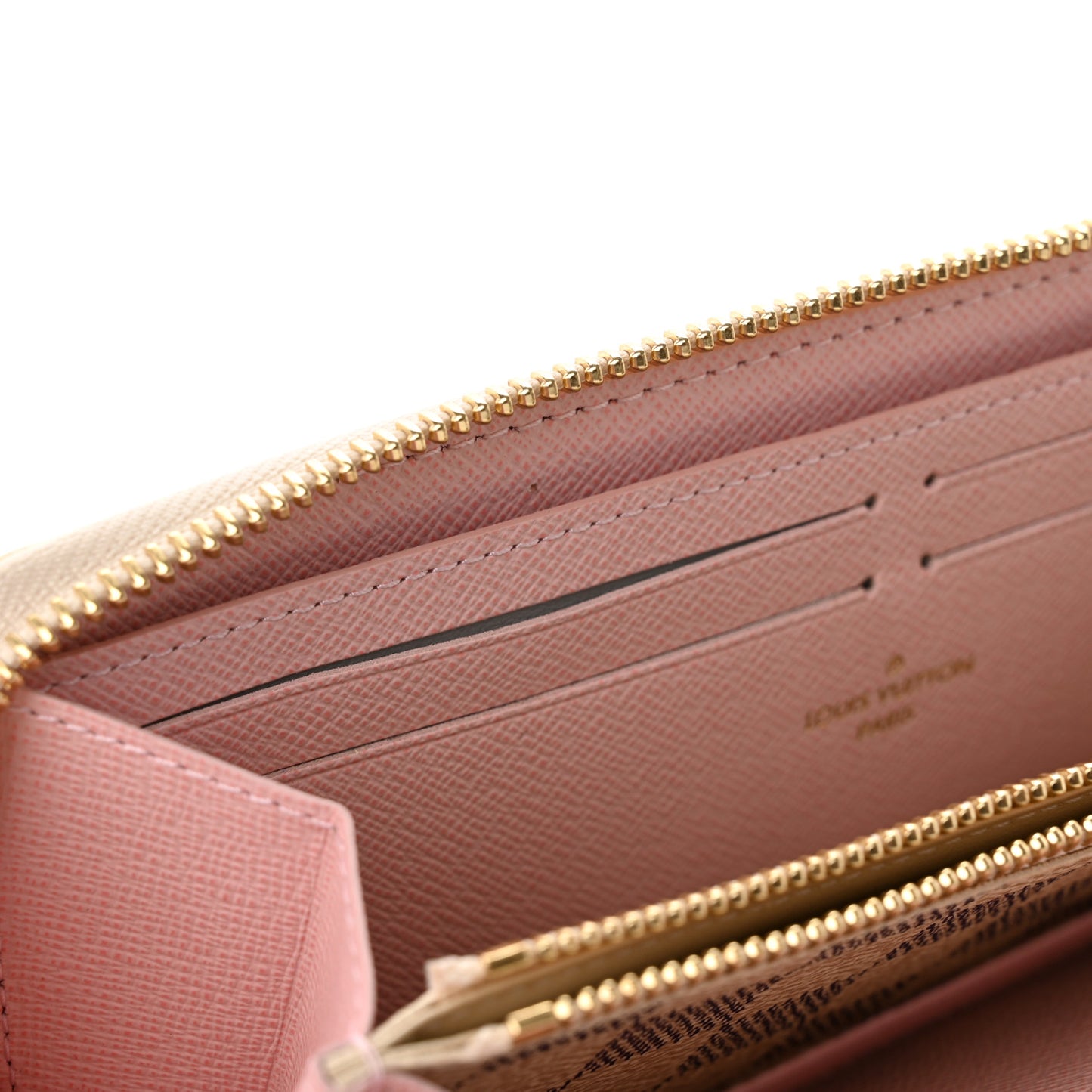 Damier Azur Clemence Wallet Rose Ballerine