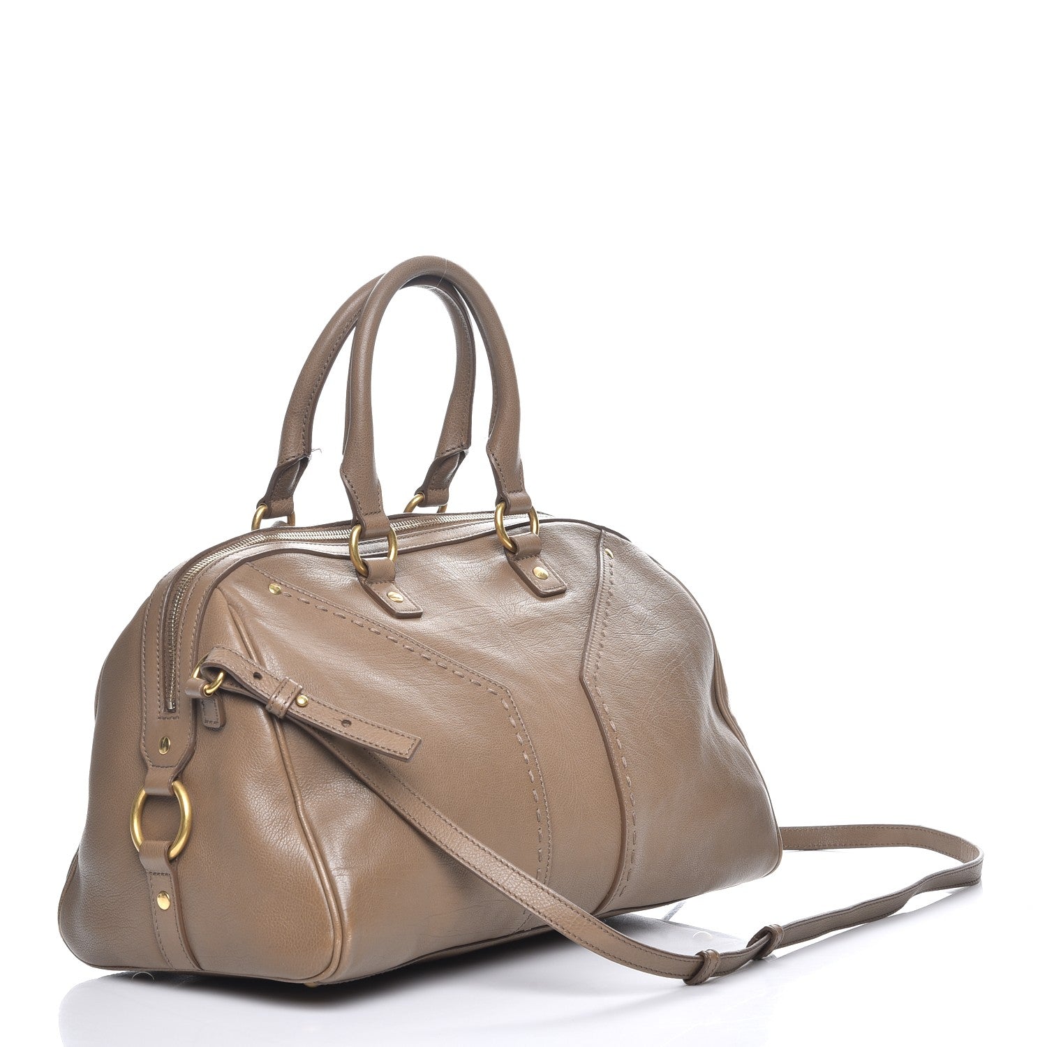 Saint Laurent Calfskin Muse Bowler Dark Beige 4 of 15