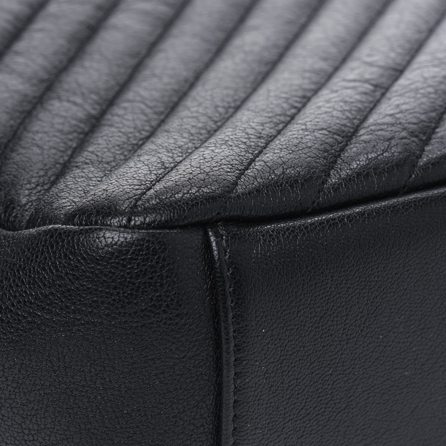 Saint Laurent Sheepskin Matelasse Chevron Monogram Large College Satchel Black 14 of 16