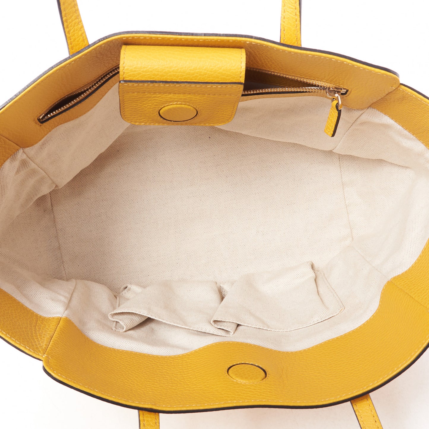 Dollar Calfskin Small Swing Tote Yellow