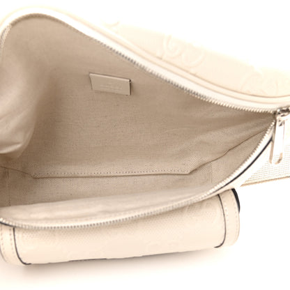 Gucci Calfskin GG Tennis Embossed Pocket Belt Bag Mystic White 5 of 9