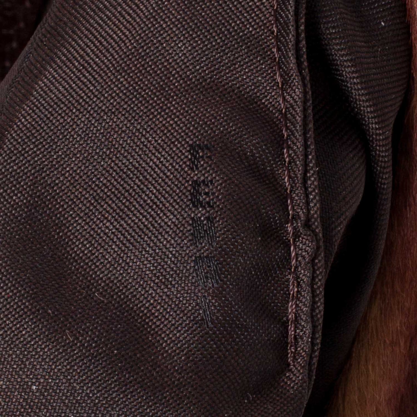 Calf Hair Zebra Print Baguette Brown