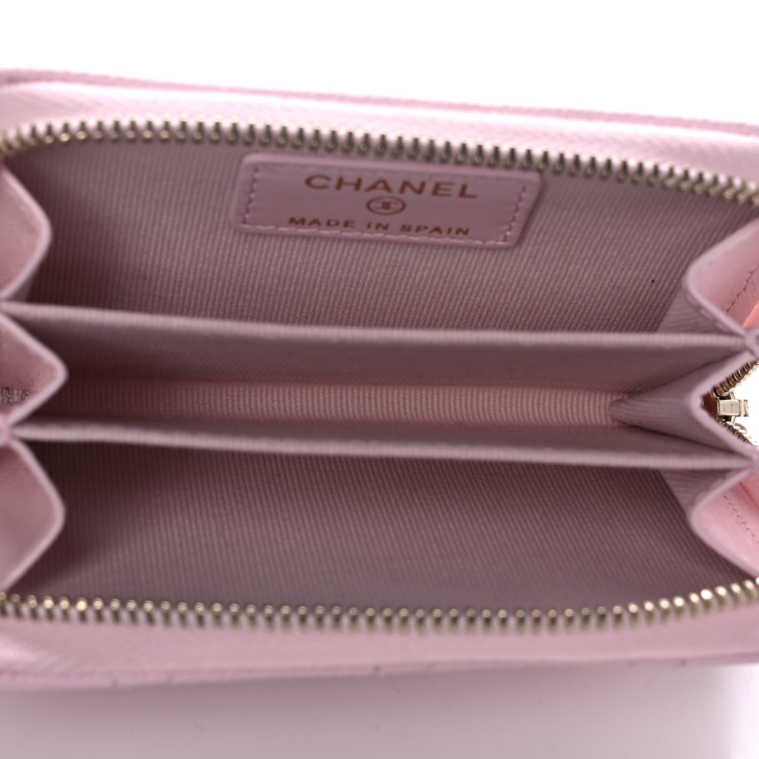 Chanel Caviar Quilted Zip Coin Purse Light Pink 7 of 11