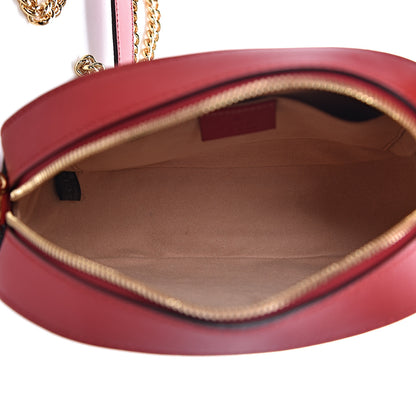 Gucci GG Supreme Monogram Mini Chain Shoulder Bag Beige Blue Hibiscus Red 5 of 10