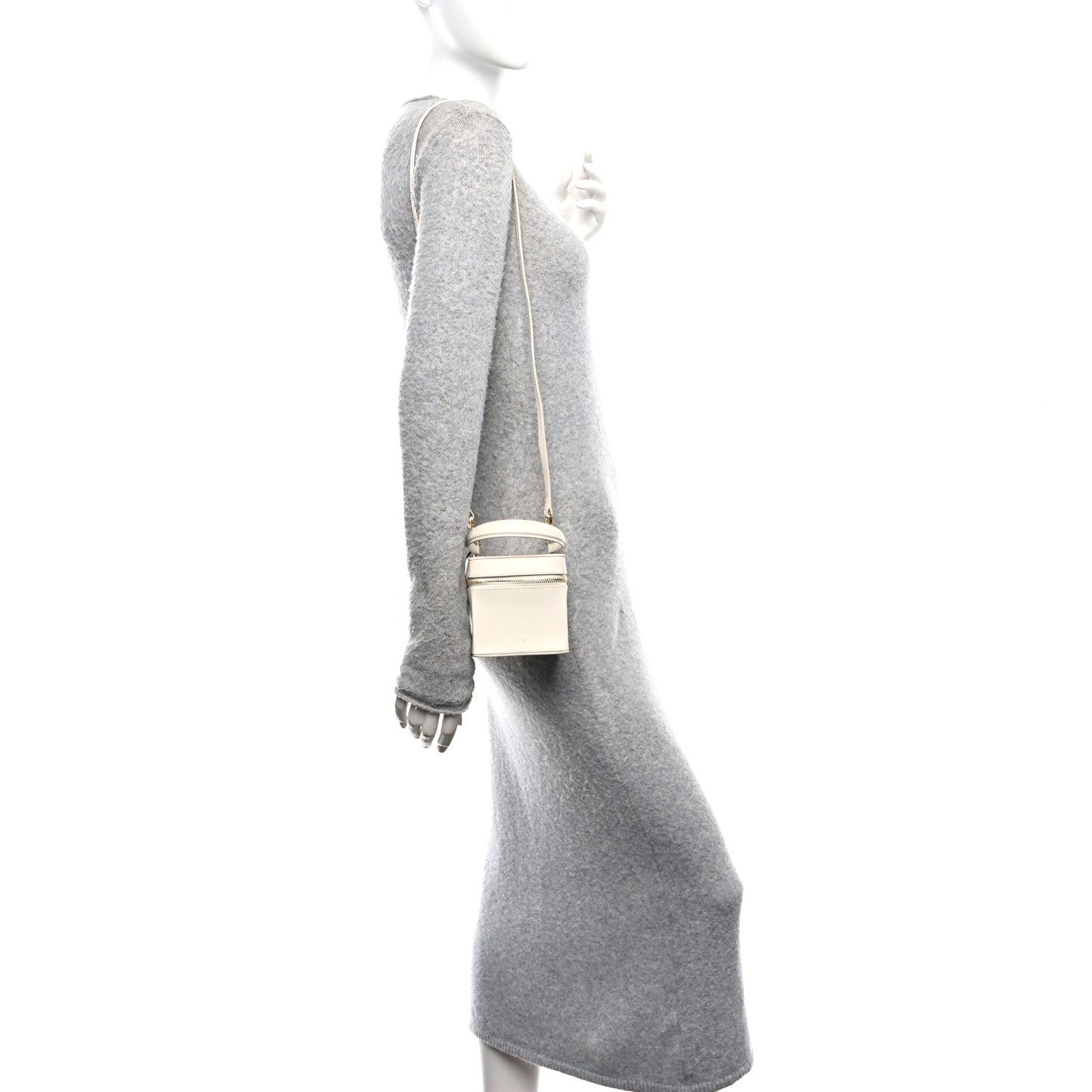 Shiny Goatskin Cub Vanity Bag Ivorie