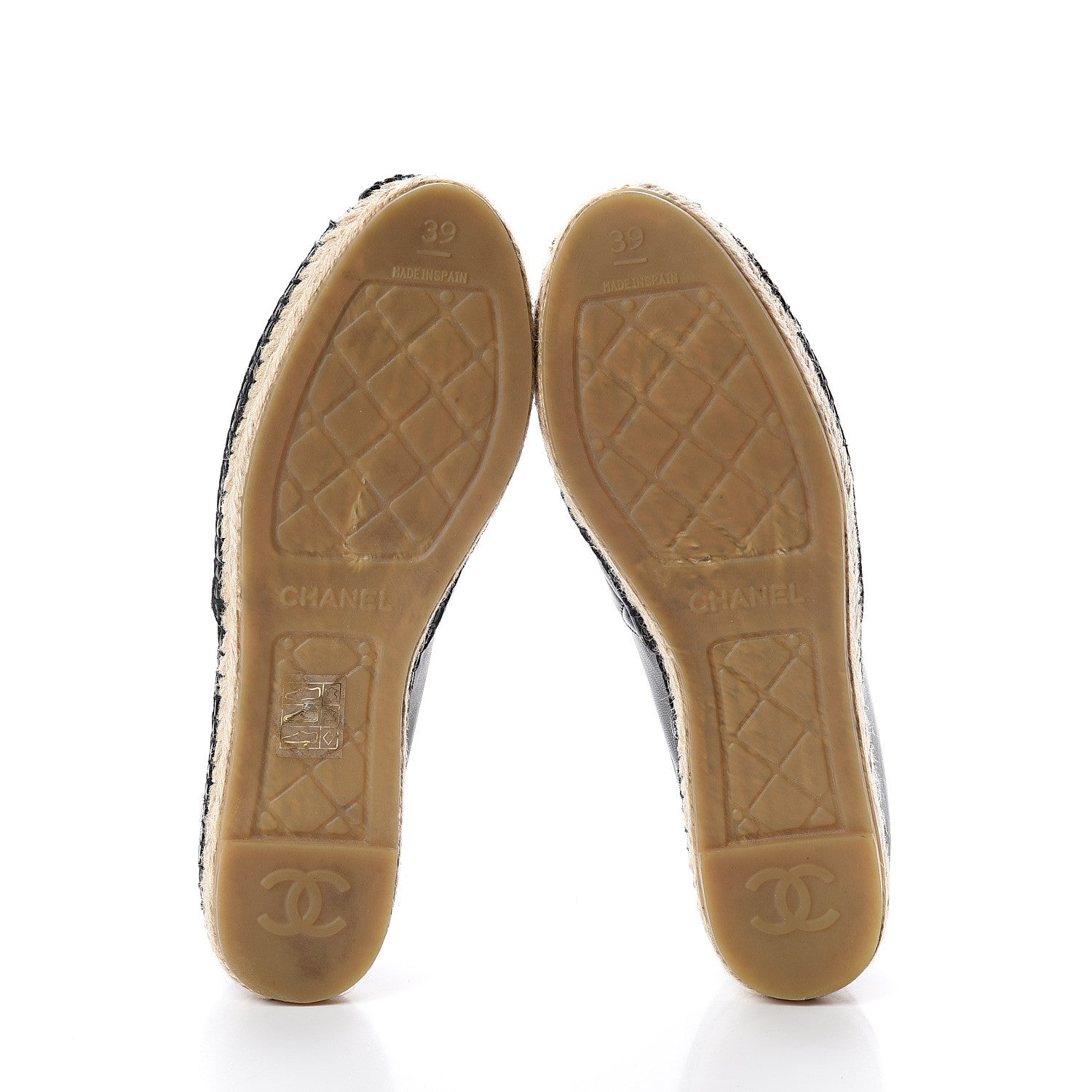 Chanel Lambskin Quilted CC Espadrilles 39 Black 5 of 7