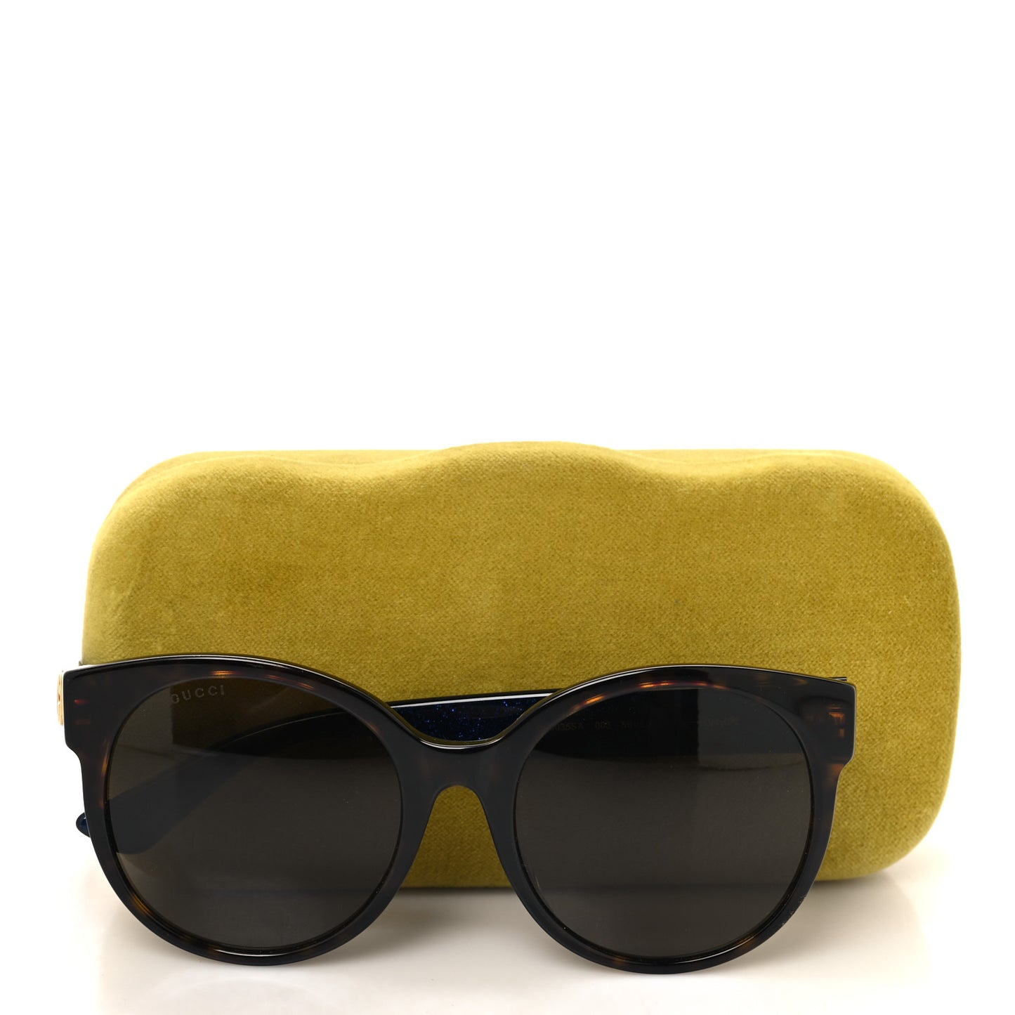 Acetate Round Web Sunglasses GG 0035S Blue