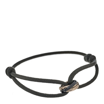 Cartier 18K White Gold Ceramic Trinity Cord Bracelet Grey 1 of 6