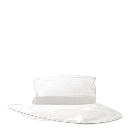 Chanel PVC Vinyl CC Cloche Hat S Transparent White 5 of 8