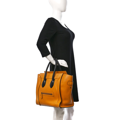 Celine Smooth Calfskin Micro Luggage Amber 2 of 11