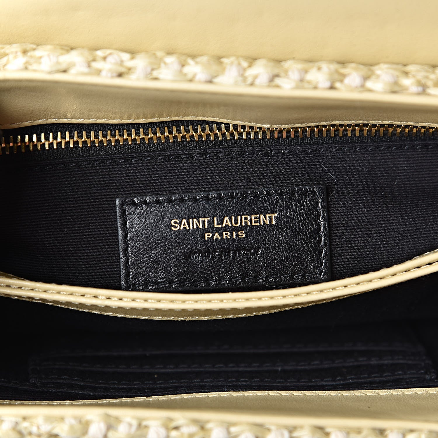 Saint Laurent Raffia Monogram Toy Loulou Chain Satchel Naturale 6 of 15