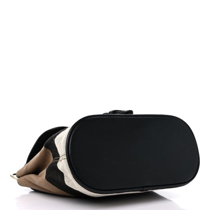 Burberry Mega Check Grainy Calfskin Small Gowan Messenger Bag Black 4 of 11