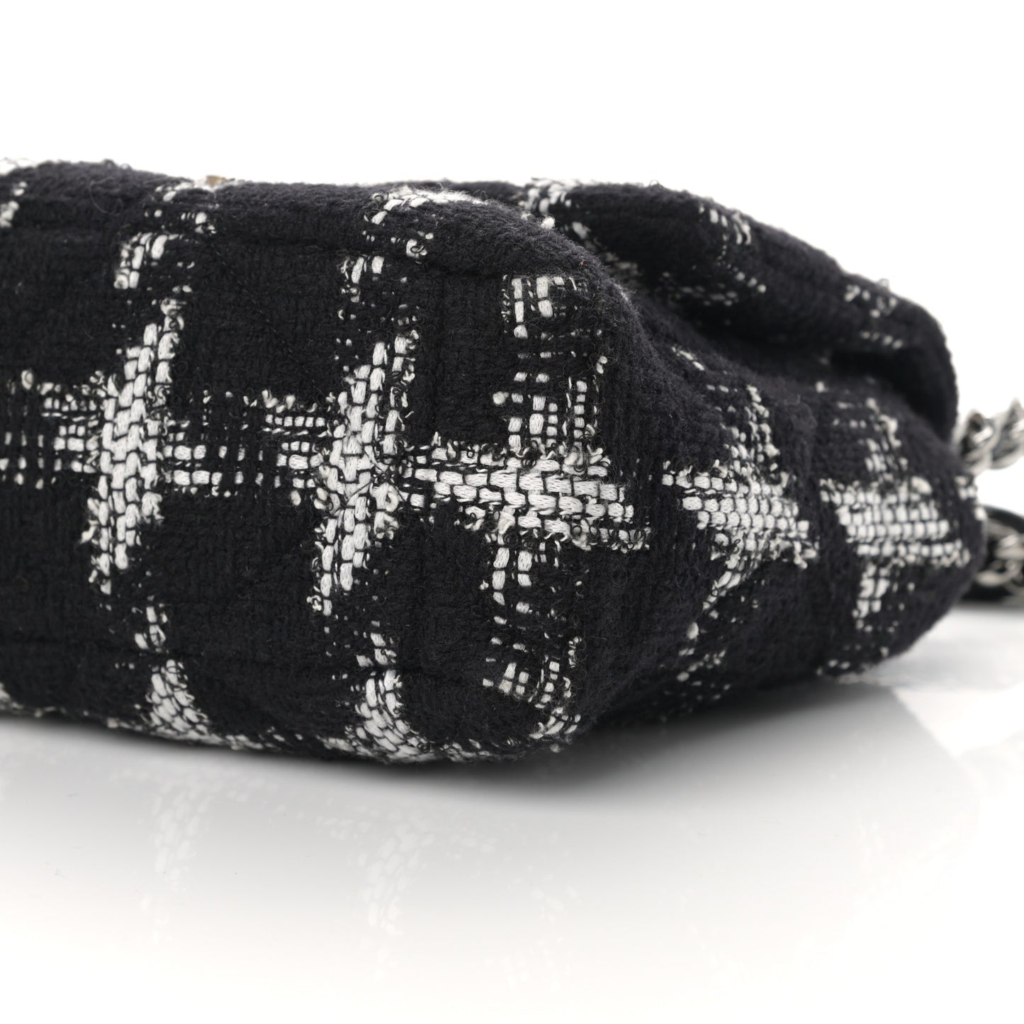 Tweed Quilted Large Chanel 19 Flap Black White