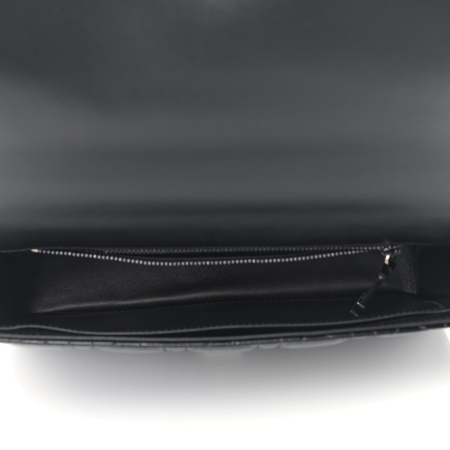 Christian Dior Crinkled Patent Lambskin Cannage Medium Caro Bag Black 5 of 9
