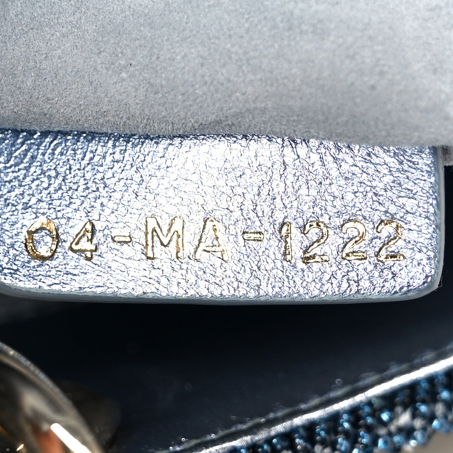 Christian Dior Metallic Calfskin Satin Celestial Bead Embroidery