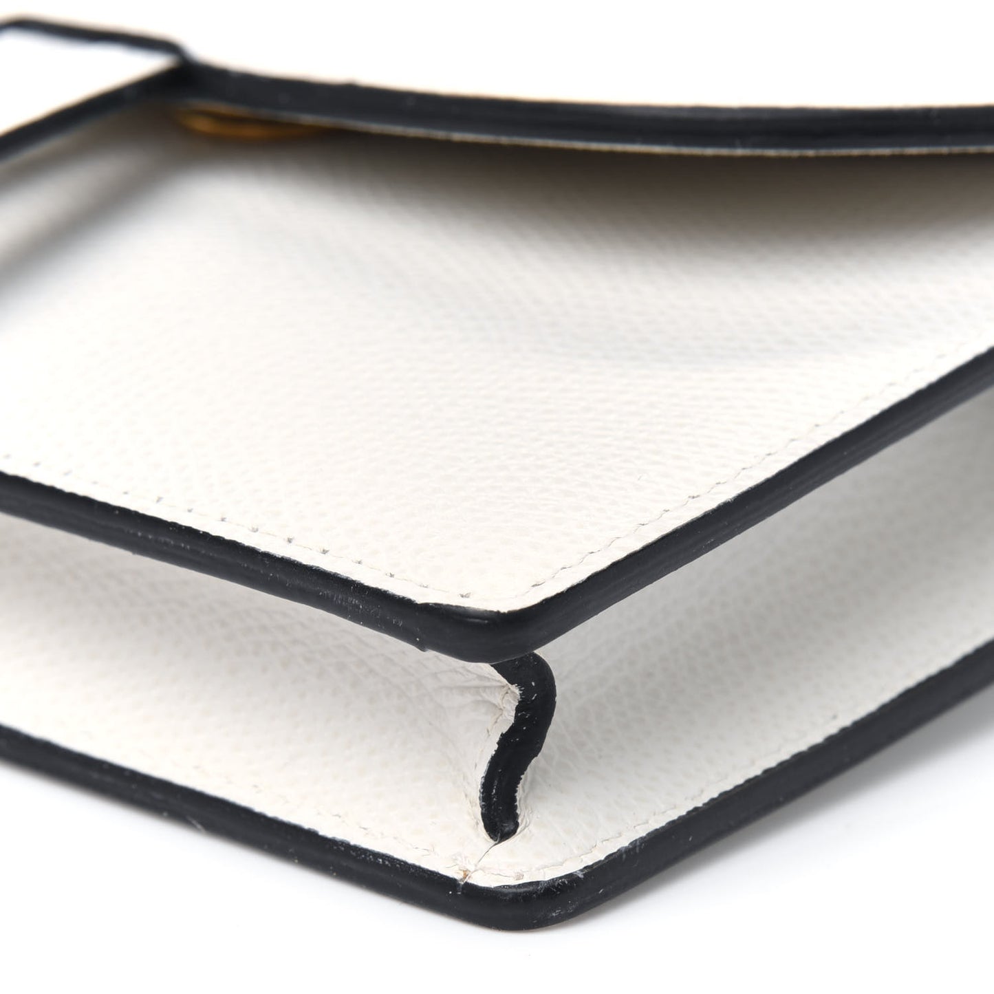 Grained Calfskin Saddle Belt Bag White