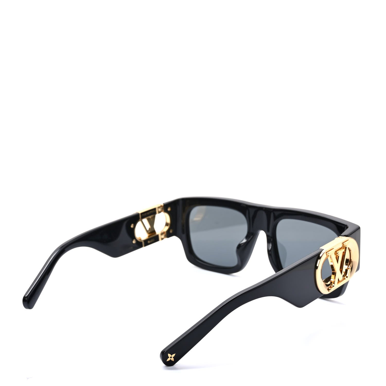 Louis Vuitton Acetate LV Link Square Sunglasses Z1478E Black 4 of 7