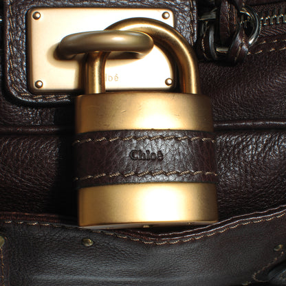 Chloe Leather Paddington Double Zipped Bowler Brown 5 of 8