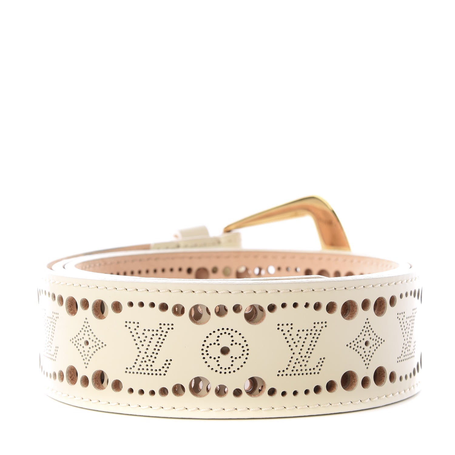 Louis Vuitton Nomade Perforation Belt 85 34 White 2 of 7