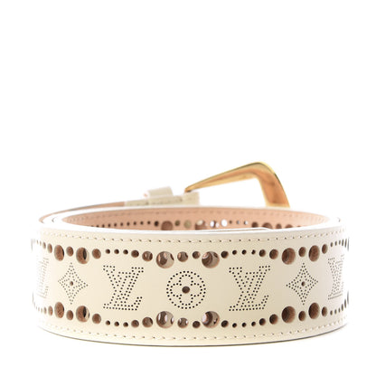 Louis Vuitton Nomade Perforation Belt 85 34 White 2 of 7