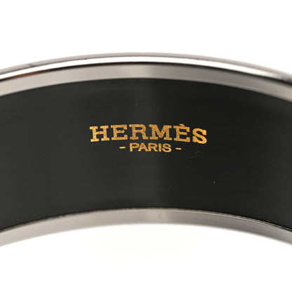 Hermes Enamel Printed Colliers de Chiens Wide Bracelet 70 4 of 5