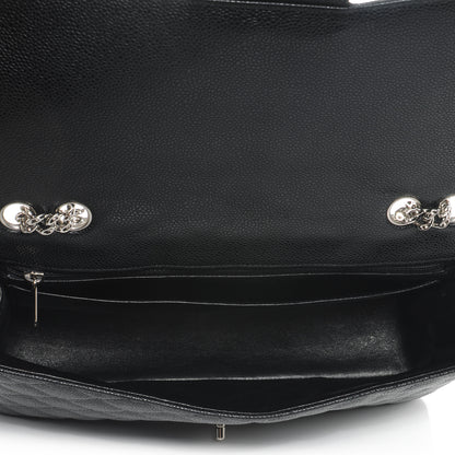 Chanel Caviar Quilted Jumbo Single Flap Bijoux Chain Black 6 of 8