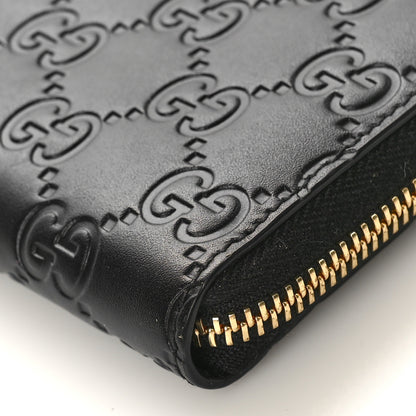 Gucci Guccissima Zip Around Card Case Black 8 of 9