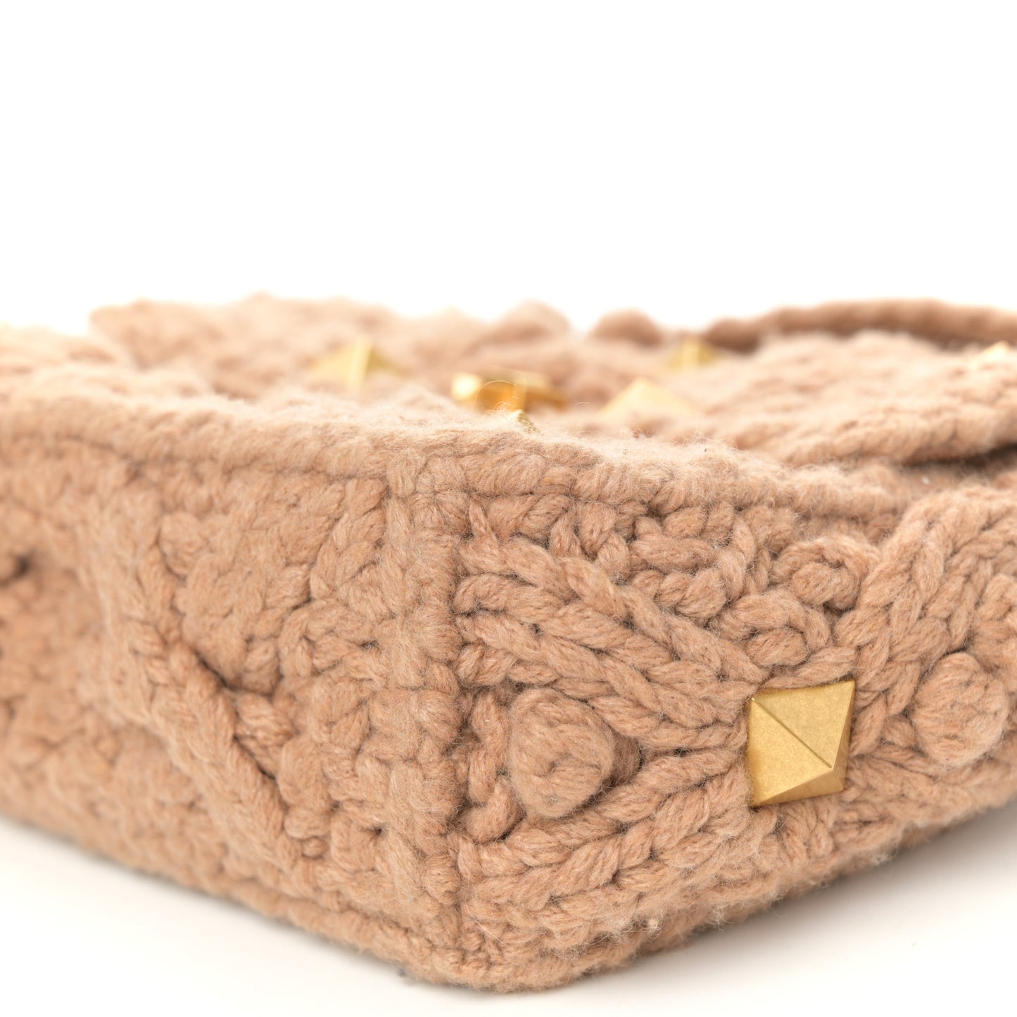 Cashmere Medium Roman Stud Shoulder Bag Brown
