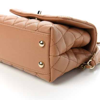 Chanel Caviar Lizard Embossed Quilted Extra Mini Coco Handle Flap Brown 7 of 11