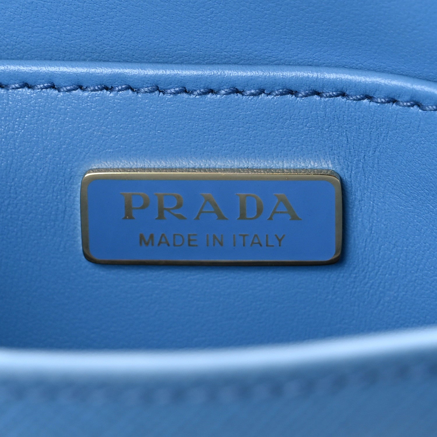 Prada Saffiano Lux Metal Triangle Handbag Onda 6 of 11