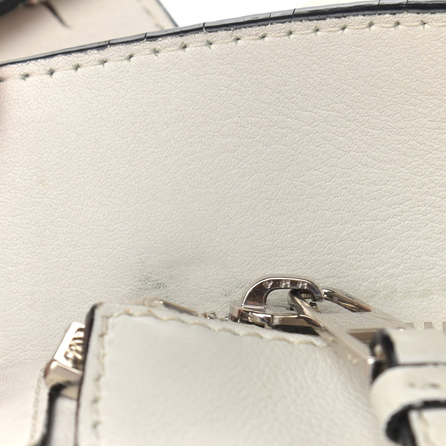 Calfskin Small Puzzle Bag White