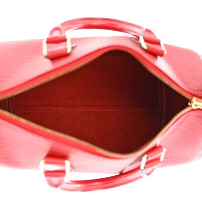 Louis Vuitton Epi Speedy 25 Castillan Red 5 of 11