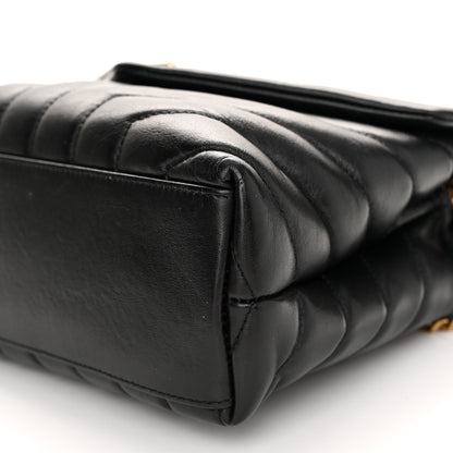 Saint Laurent Calfskin Y Quilted Monogram Small Loulou Chain Satchel Black 9 of 11