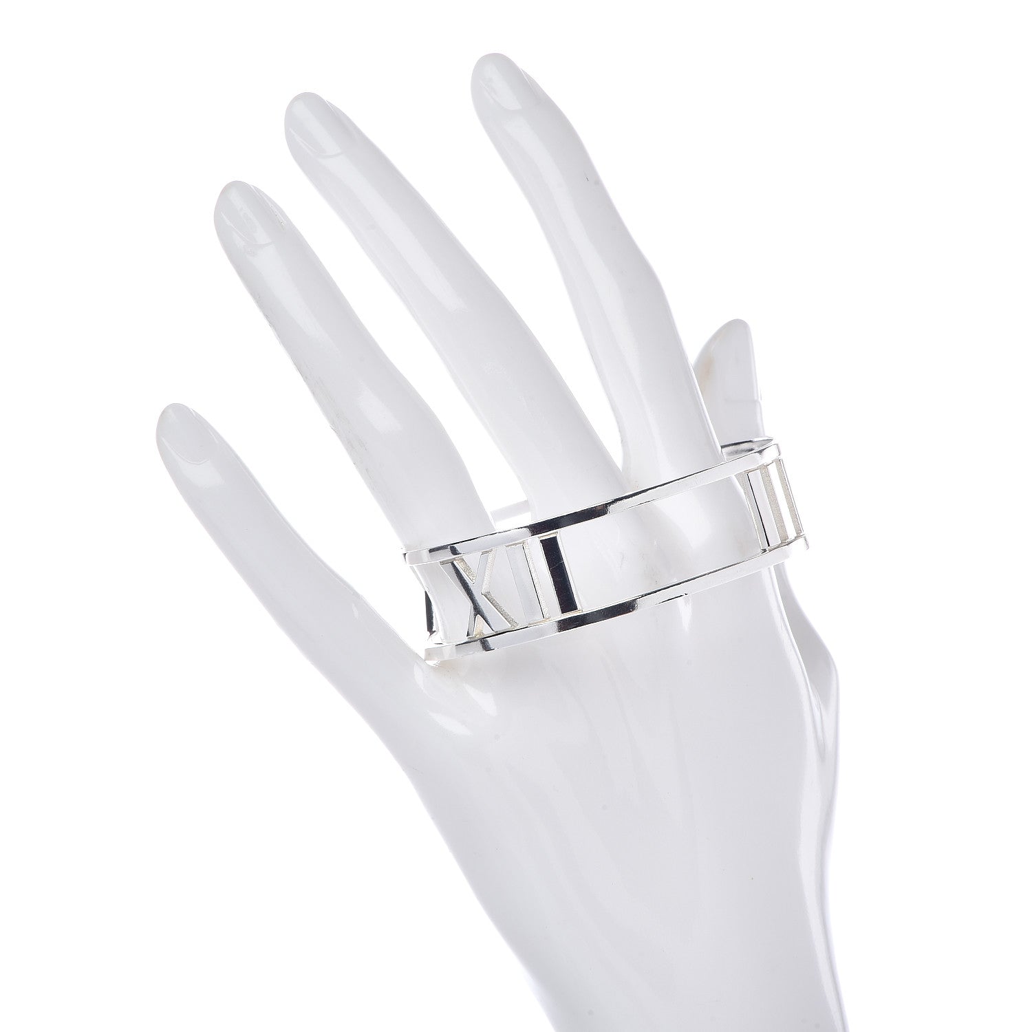 Tiffany Sterling Silver Atlas Open Bangle Bracelet 2 of 4