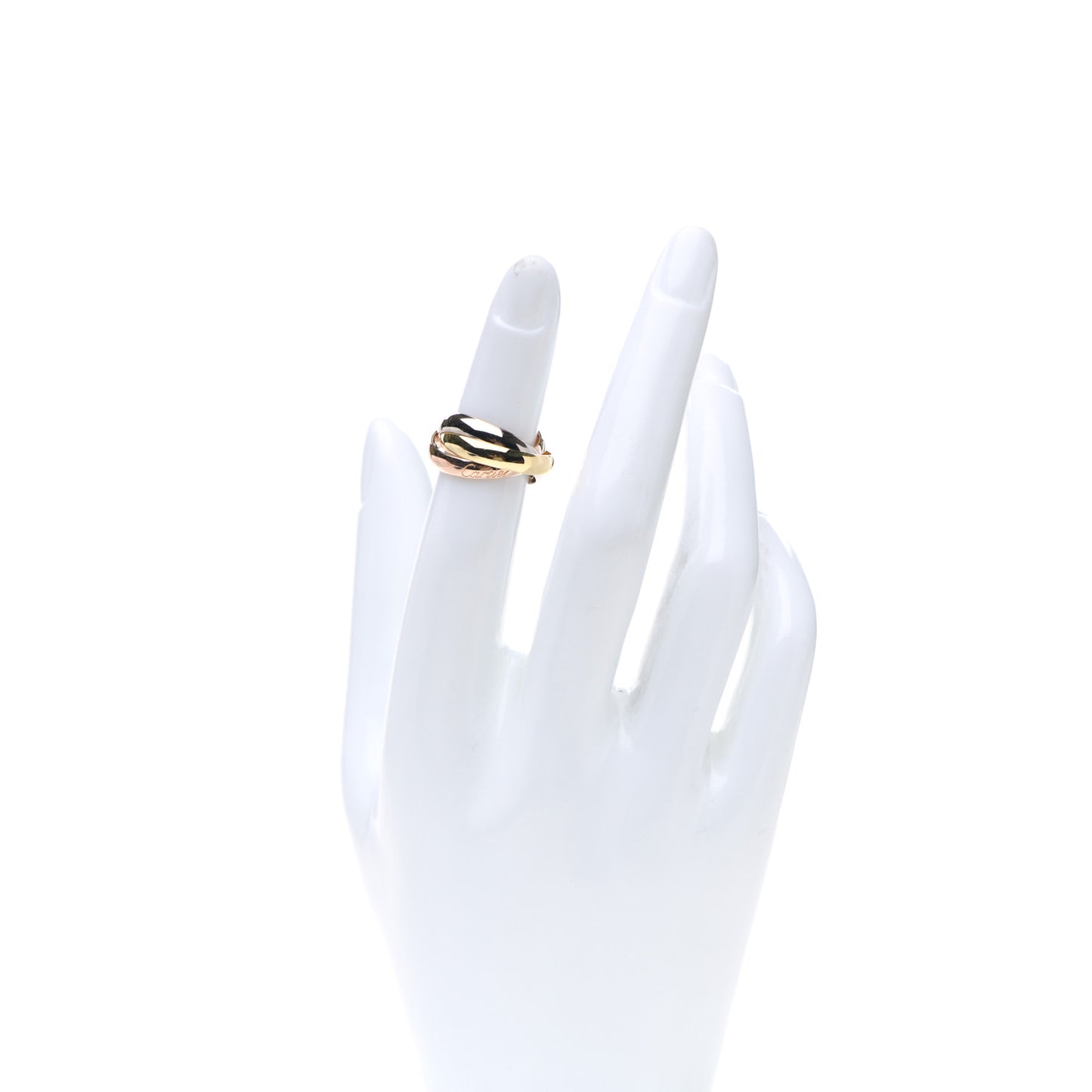 18K Pink Yellow White Gold Classic Trinity Ring 49 4.75