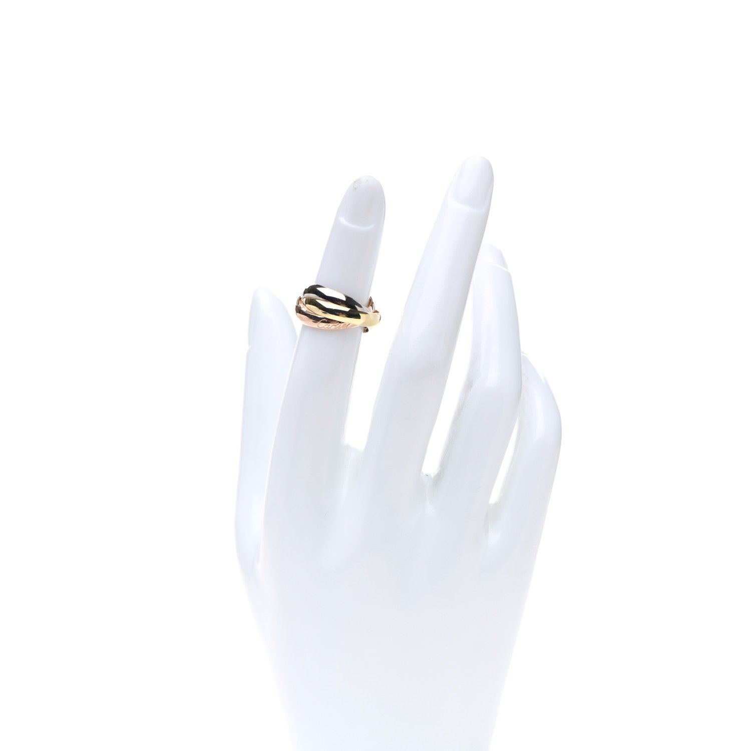 Cartier 18K Pink Yellow White Gold Classic Trinity Ring 49 4.75 2 of 6