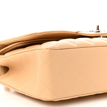 Chanel Caviar Quilted Medium Double Flap Beige 9 of 11