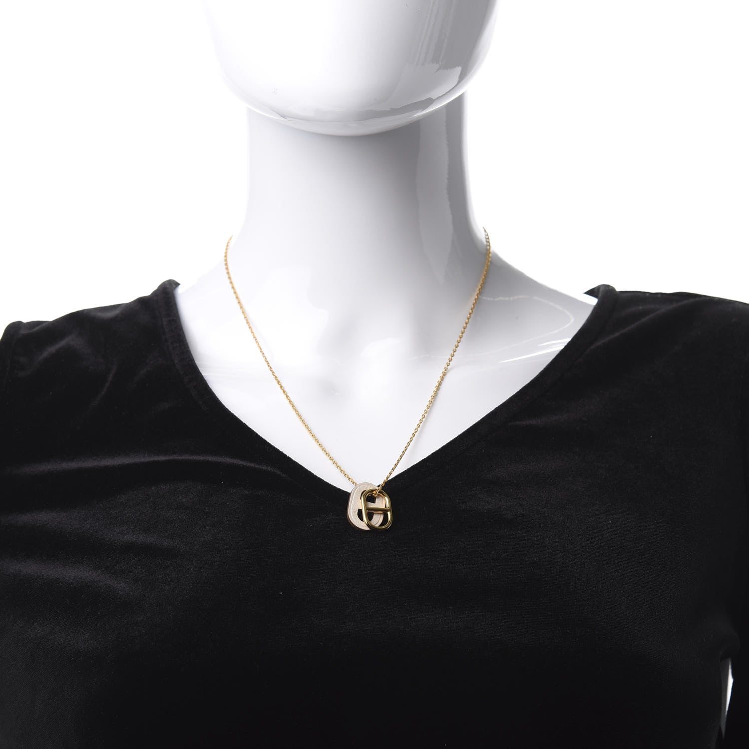 Hermes Swift O'Maillon Pendant Necklace Nata 2 of 6