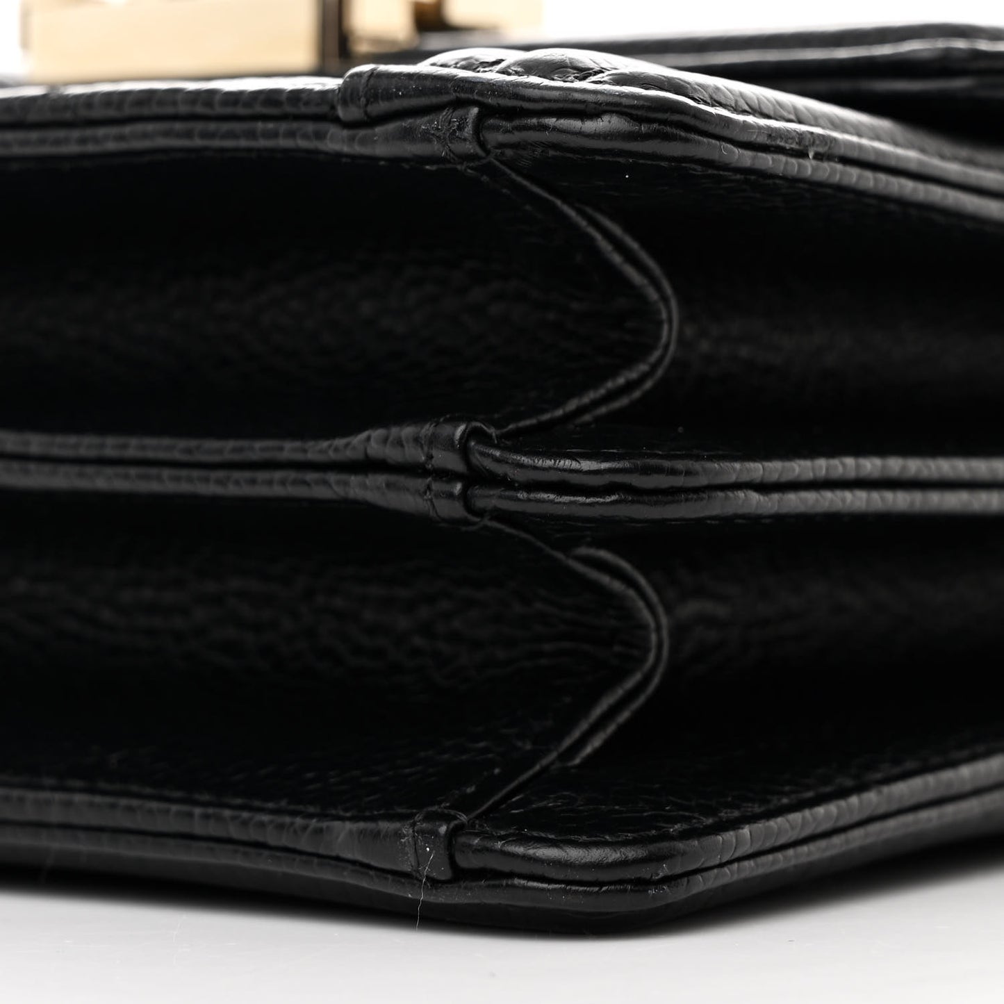 Calfskin Quilted North South Boy Flap Black
