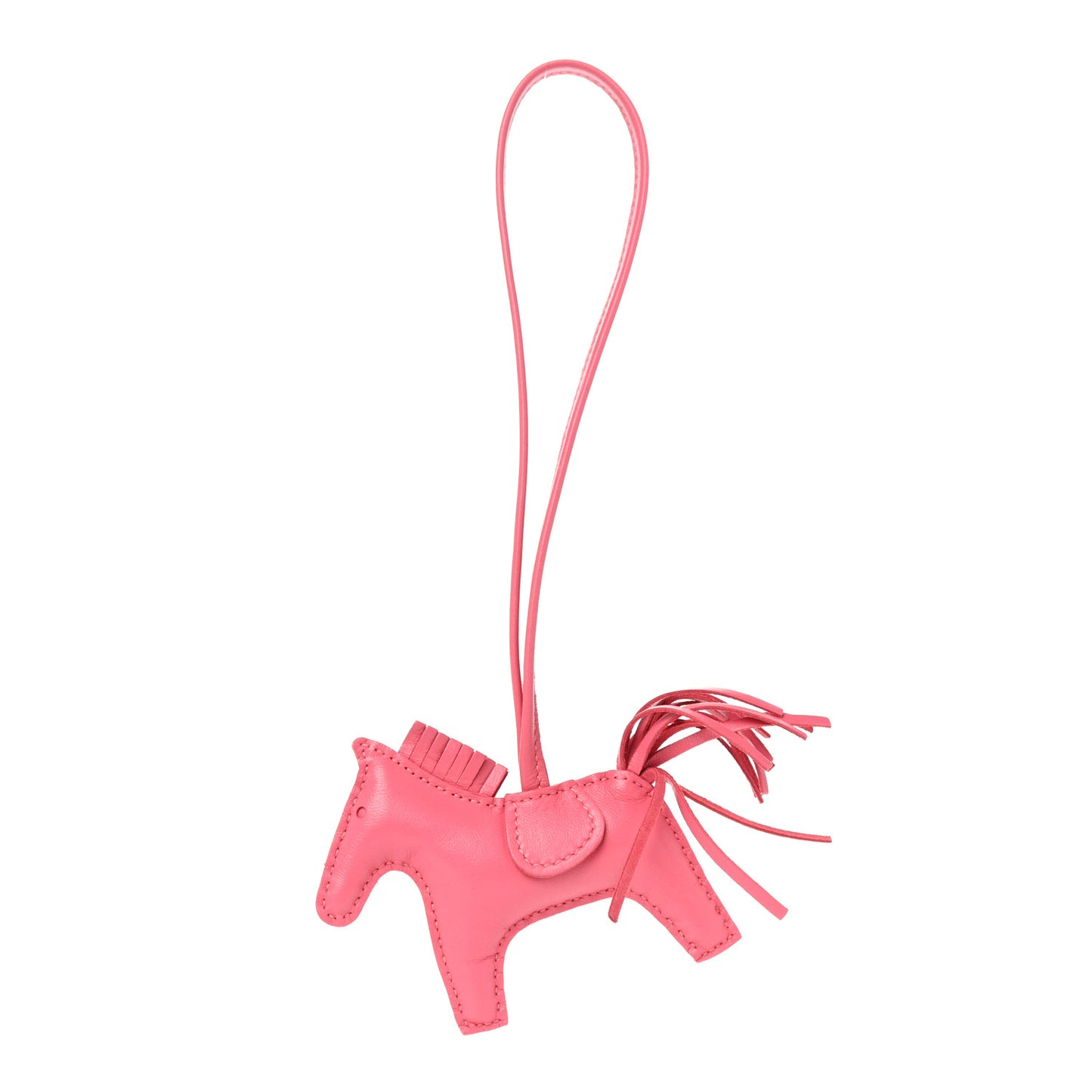 Milo Lambskin Grigri Rodeo Horse Bag Charm PM Rose Azalee