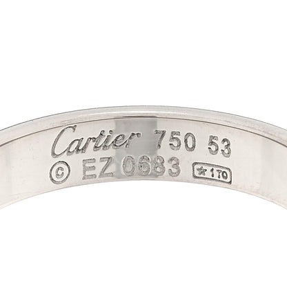 Cartier 18K White Gold 3.5mm LOVE Wedding Band Ring 53 6.5 4 of 4