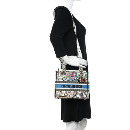 Christian Dior Canvas D-Constellation Embroidered Medium Lady D-Lite Latte Multicolor 2 of 11