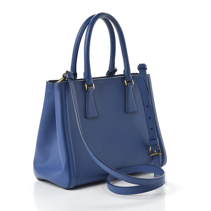Prada Saffiano Lux Small Tote Azzurro 3 of 9