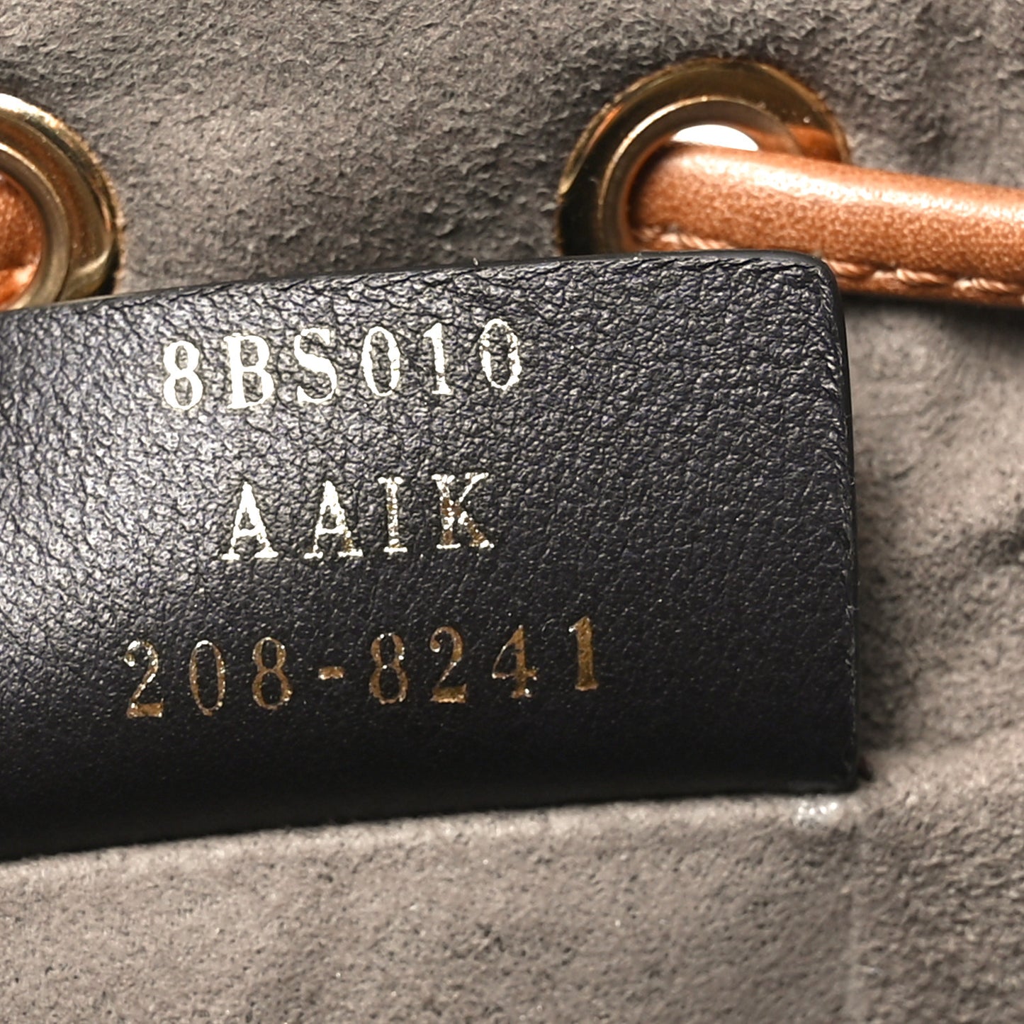 Vitello Cristallo Nature F is Fendi FF 1974 Embossed Mini Mon Tresor Bucket Bag Cuoio