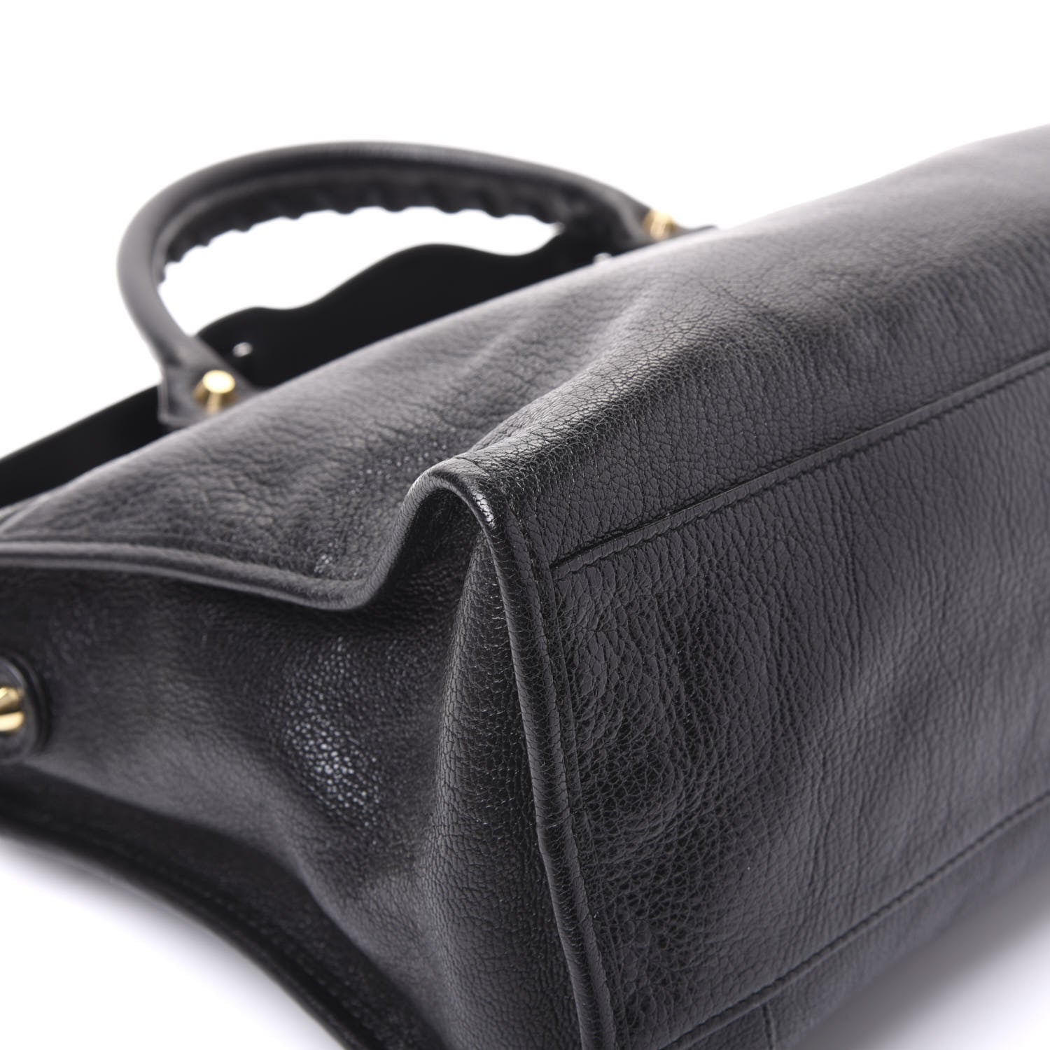 Balenciaga Chevre Gold Metallic Edge Hardware City Black 8 of 10